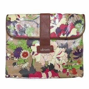 sakroots Clutch Purse Wristlet Floral 9X10.5” Bag Boho Wallet Cottagecore Garden